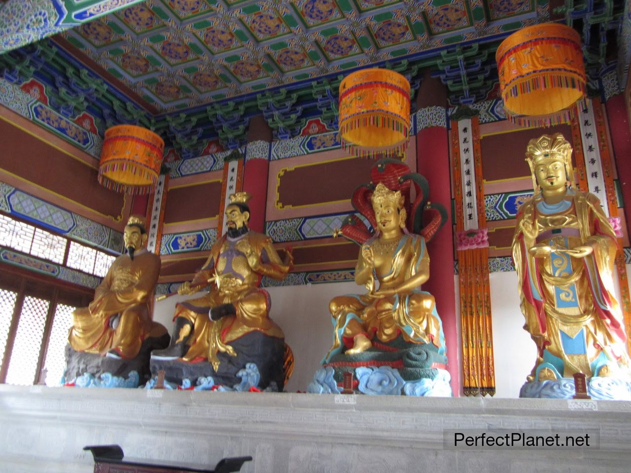 Inside of one of the temples