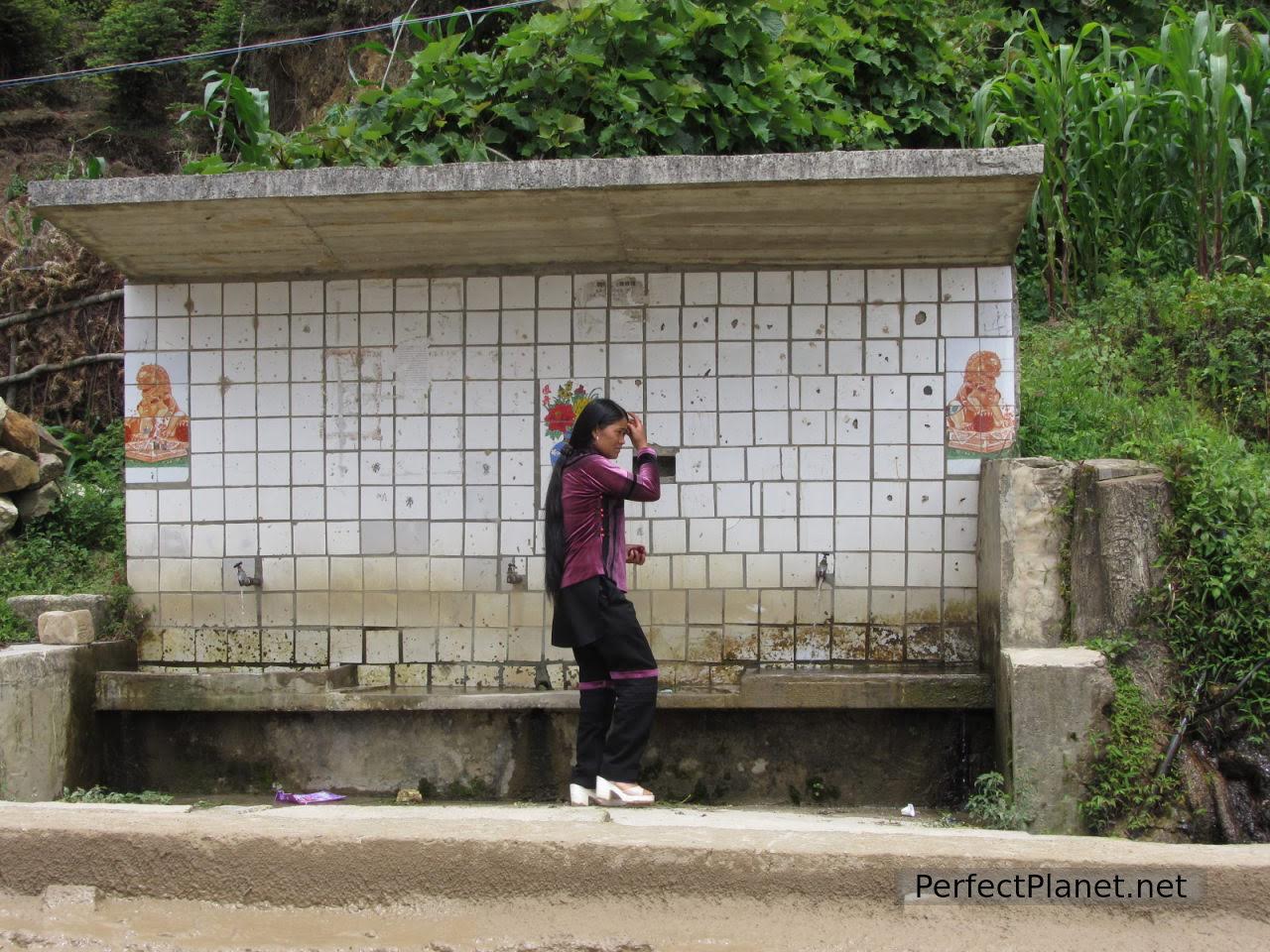 Woman washing