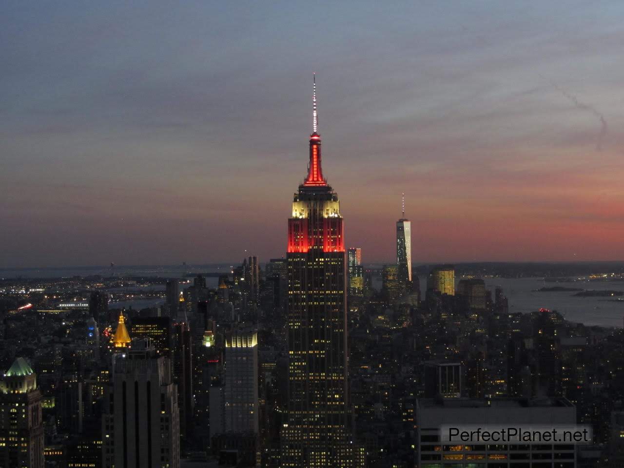 Empire and One World from Top of The Rock