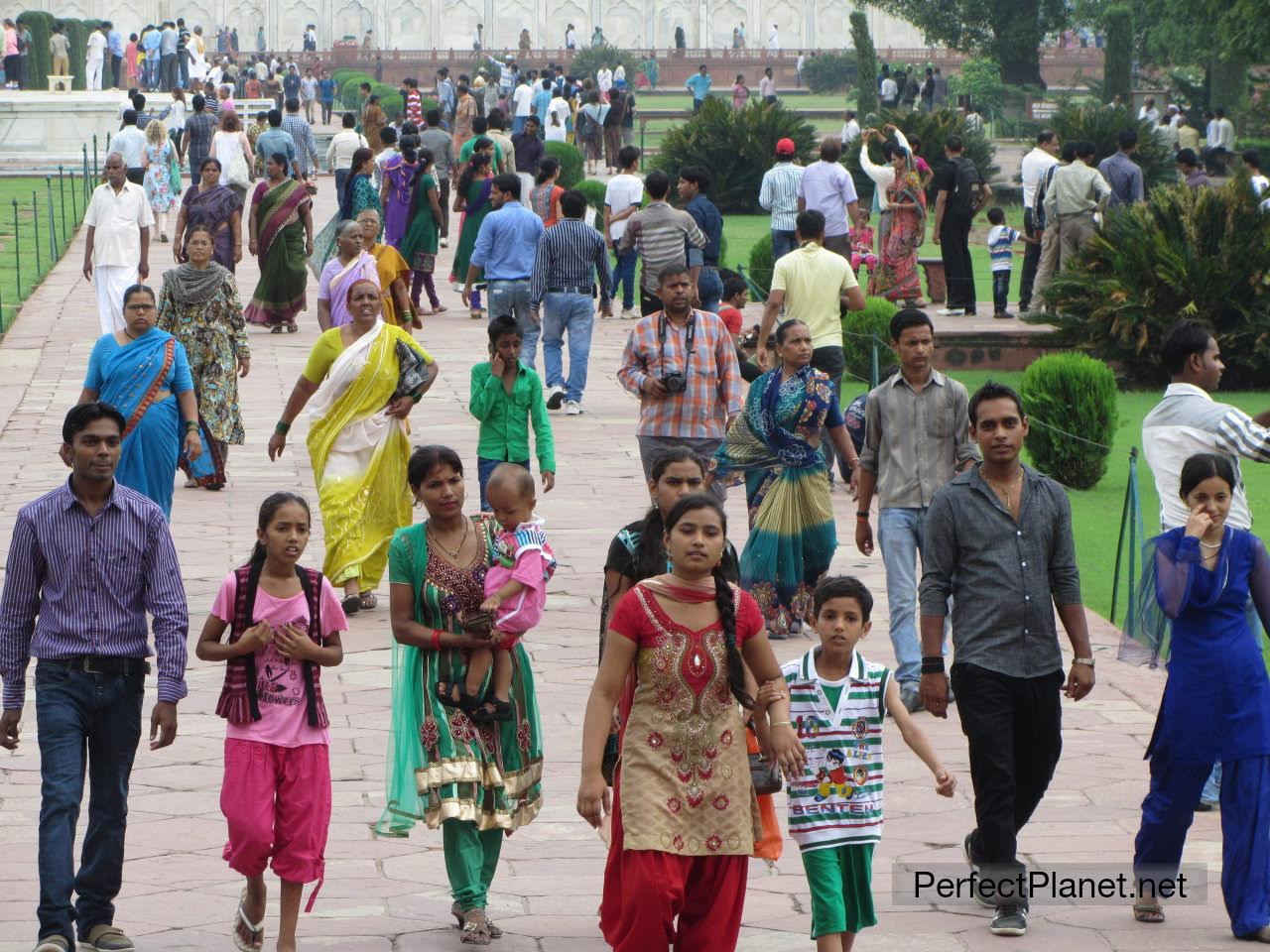 People inside Taj Mahal